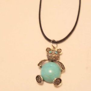 Teddy Bear Crystal Neckalce